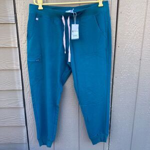 new plus size FIGS High Waisted Zamora Jogger Scrub Pants Womens size 2XL Teal